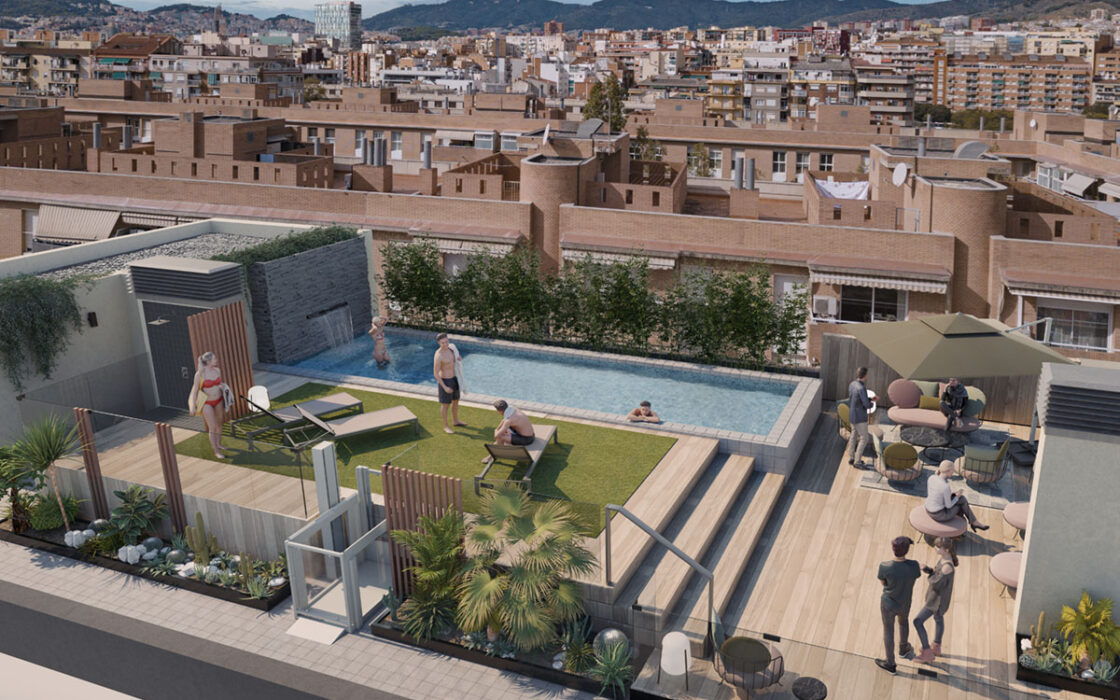 Квартиры в Сант-Андреу, Барселона с террасами и видом