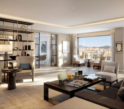 Элитные апартаменты в Барселоне с террасой и видом на море