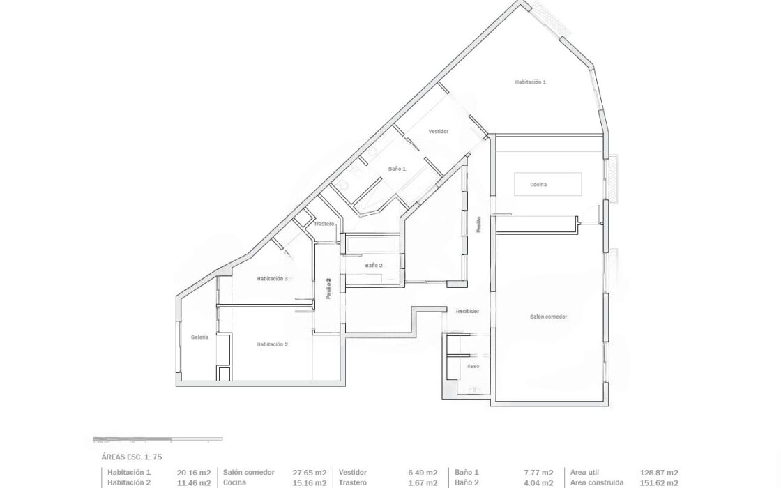Квартира с видом на Ла Педреру в Барселоне 3 комнаты 140 кв.м