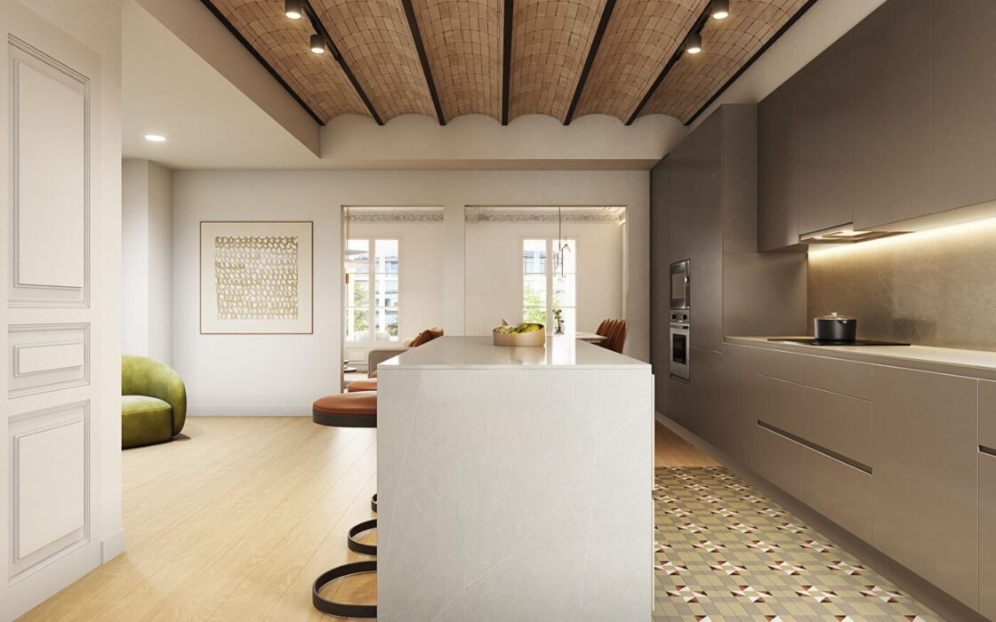 Елегантна квартира 156 кв.м в Ешампле, Барселона