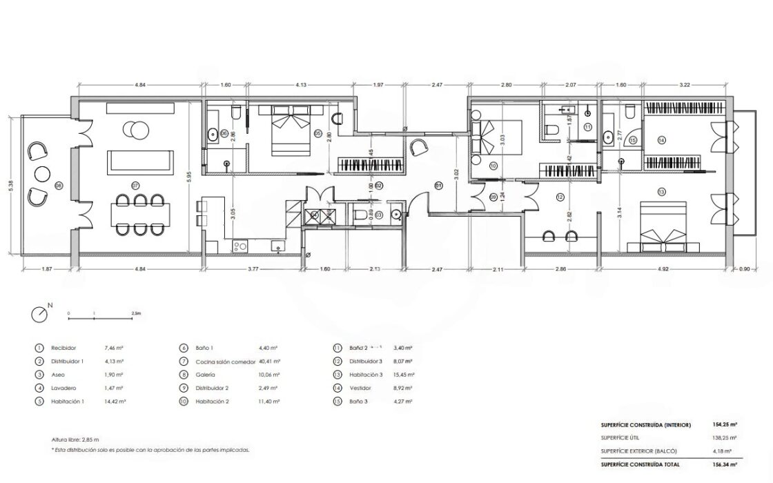 Елегантна квартира 156 кв.м в Ешампле, Барселона
