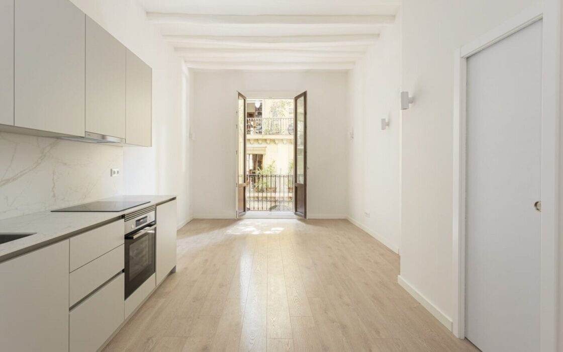 Реновированная квартира с балкон в Побле Сек, Барселона 54 кв.м.