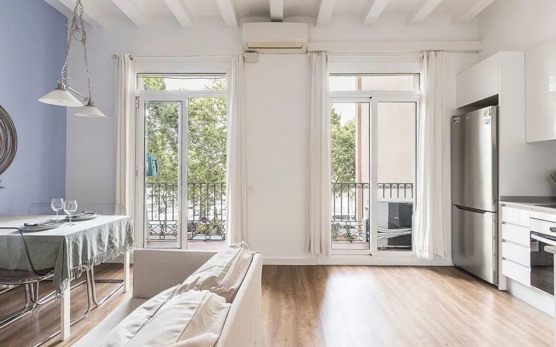 Отремонтированная квартира в Барселоне у моря, 2 комнаты