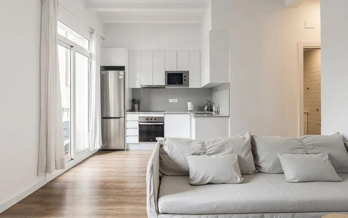 Отремонтированная квартира в Барселоне у моря, 2 комнаты