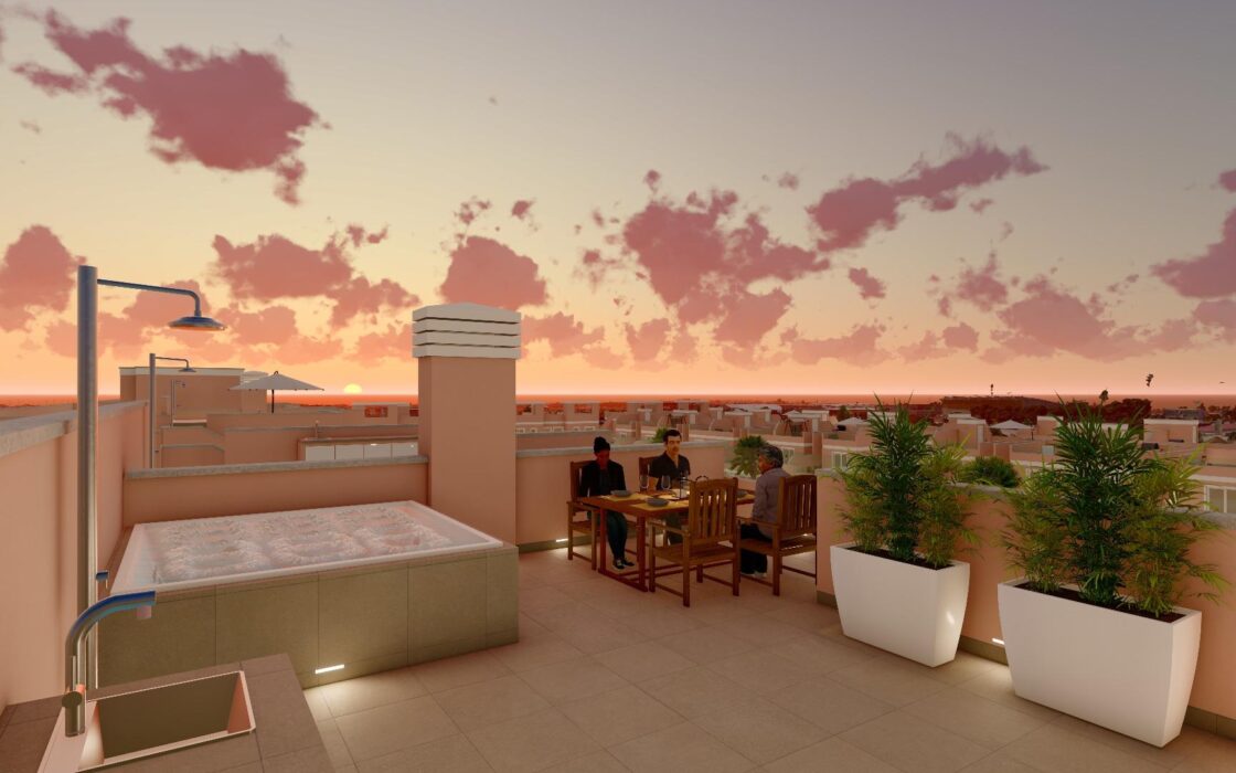 Бунгало в Пилар де ла Орадада у моря 77 кв.м с террасой