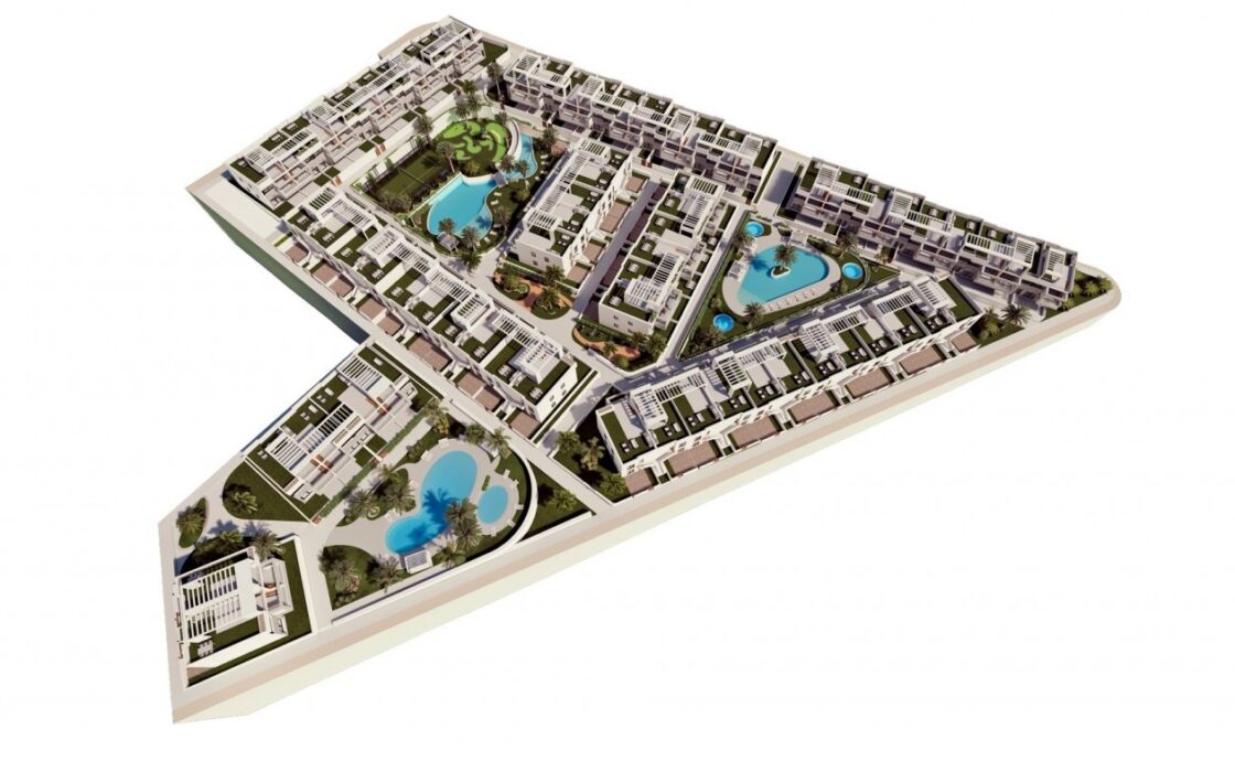 Бунгало з терасою в Лос-Балконес, 131 кв.м біля моря