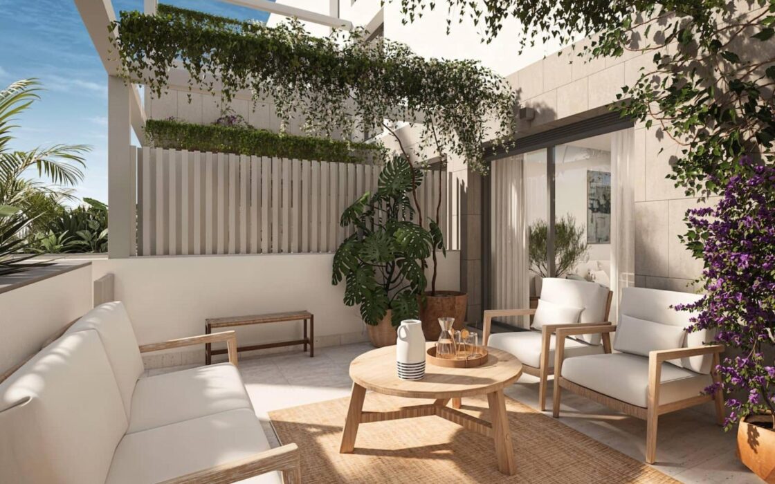 Новый дом с террасой и видом на море в Ибице 85 кв.м