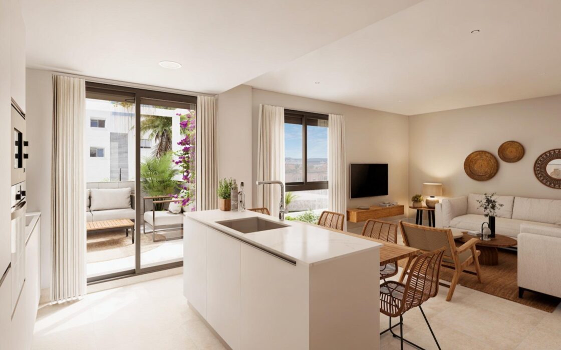 Новый дом с террасой и видом на море в Ибице 85 кв.м