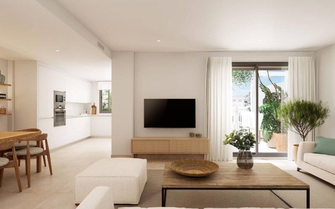 Новый дом с террасой и видом на море в Ибице 85 кв.м