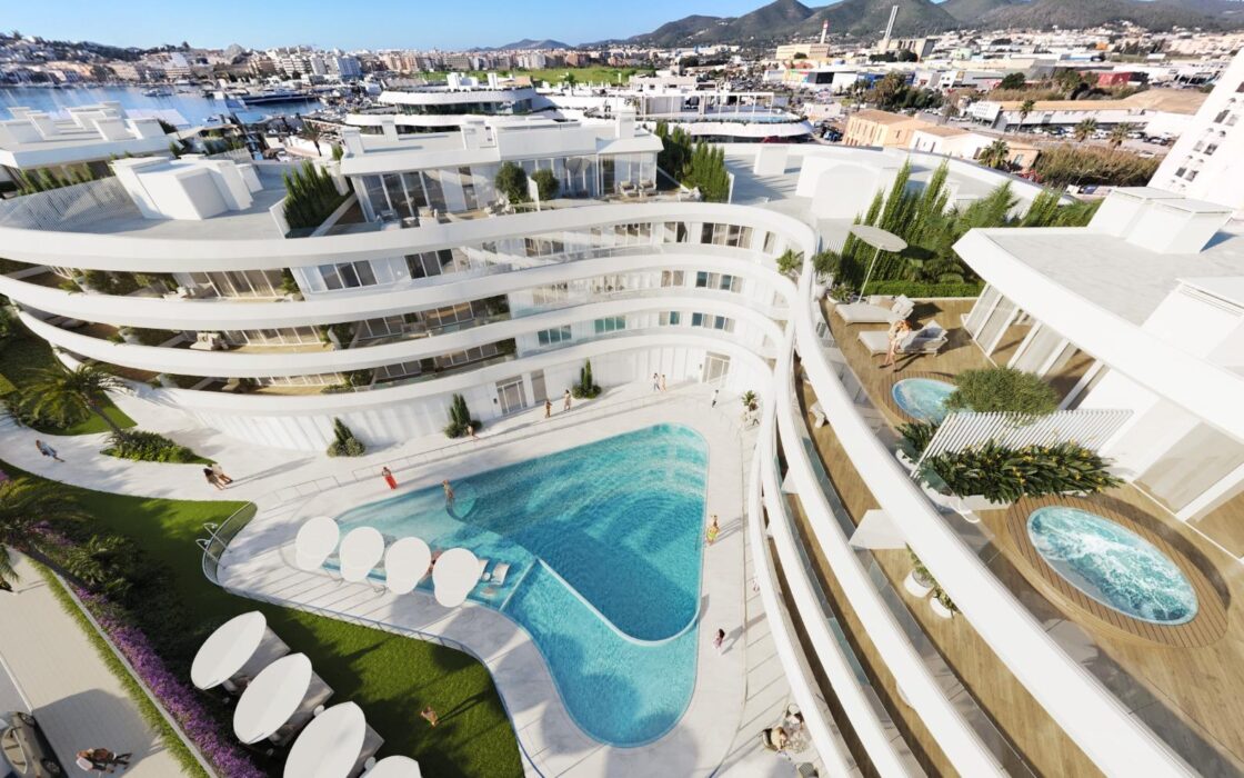 Апартаменты 78 кв.м с террасой и видом на море в Eivissa