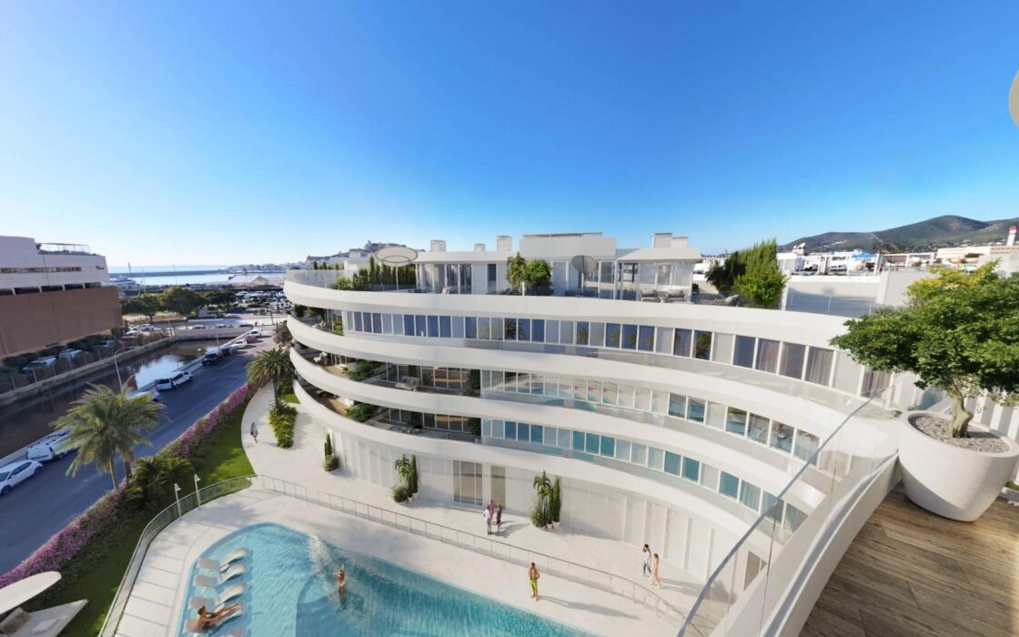 Апартаменты 78 кв.м с террасой и видом на море в Eivissa