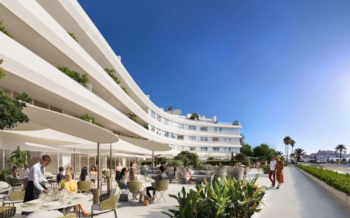 Апартаменты 78 кв.м с террасой и видом на море в Eivissa