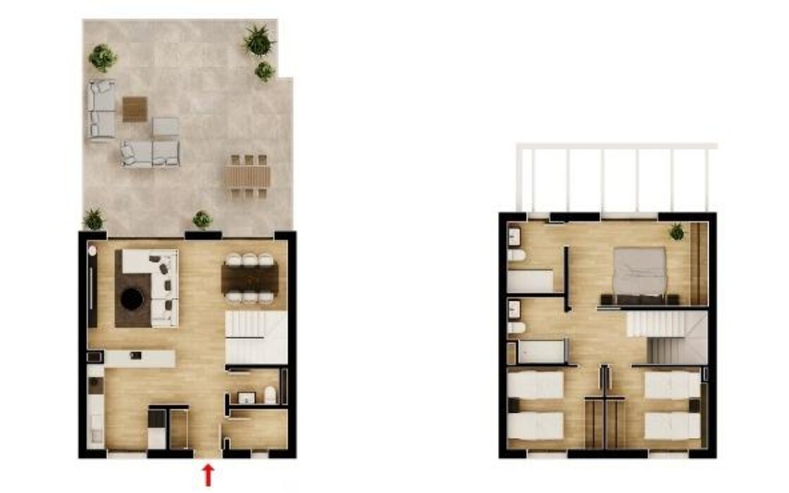 Апартаменты 2-3 спальни в Allure Alenda Golf 95 кв.м у моря