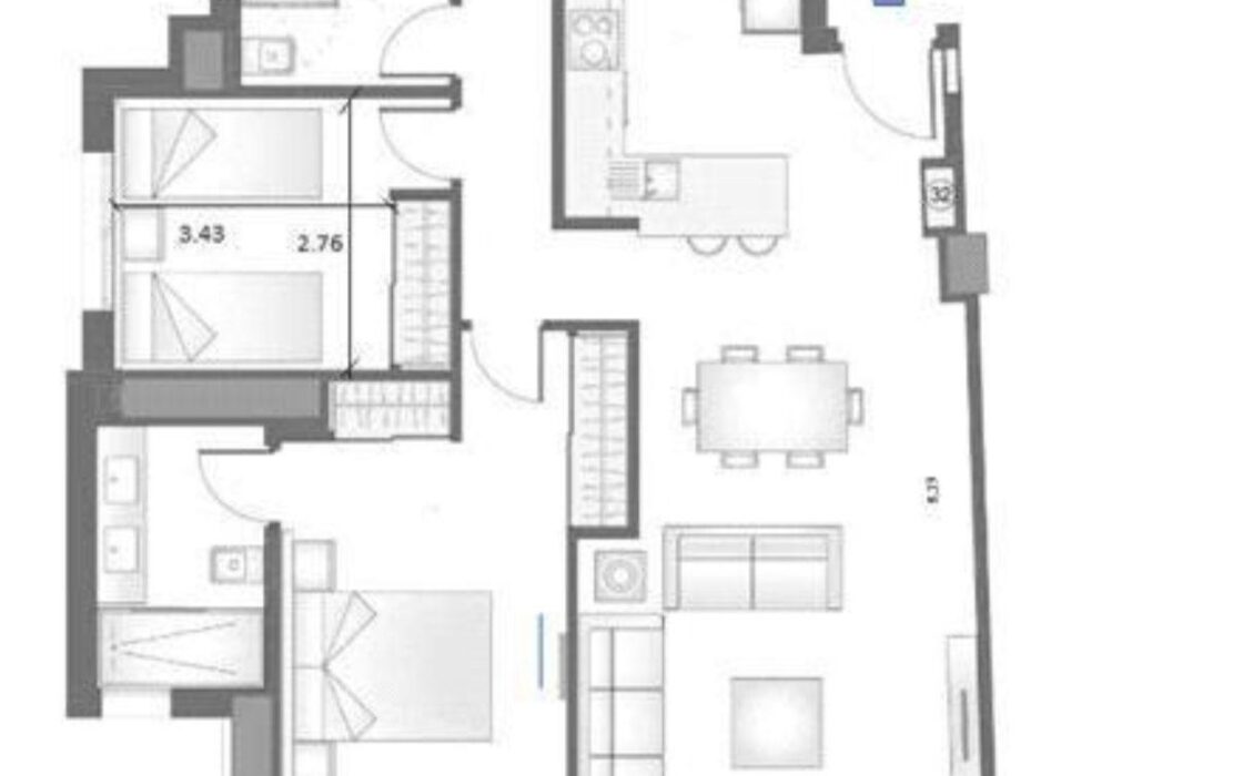 Апартаменты в Бенидорме 154 кв.м с видом на море и террасой