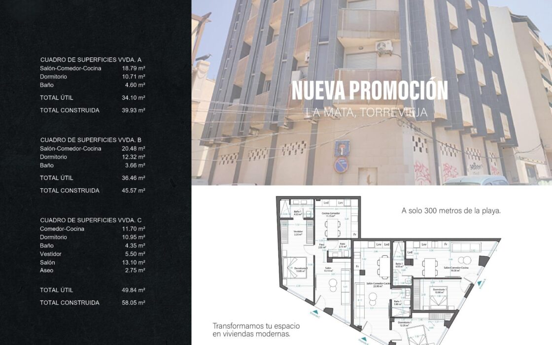 Апартаменти 39.93 кв.м в Торрев’єсі біля моря 2007 року