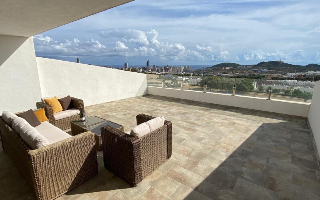 Дуплекс 3 спальни в Finestrat с видом на море