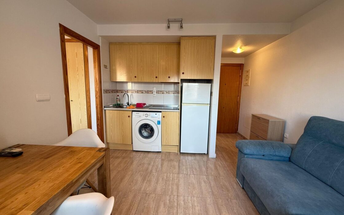 Апартаменты 27 кв.м в Торревьехе, 800 м до моря с террасой