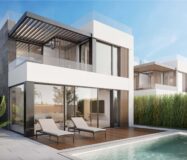 Сучасна вілла в Ла-Нусії з панорамним солярієм та басейном