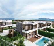 Сучасна вілла в Ла-Нусії з панорамним солярієм та басейном