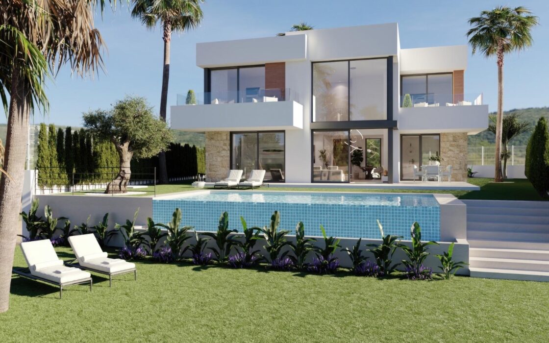 Виллы 3-4 комнаты в Финестрате с бассейном и террасой