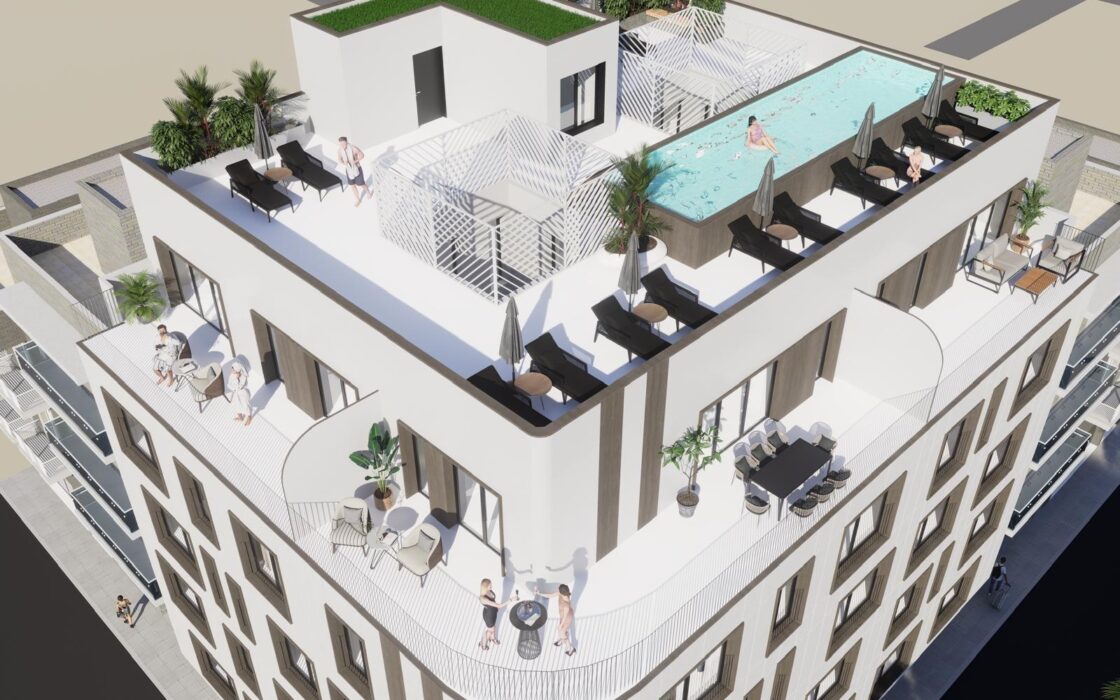 Апартаменты в Торревьехе 40 кв.м у моря с террасой