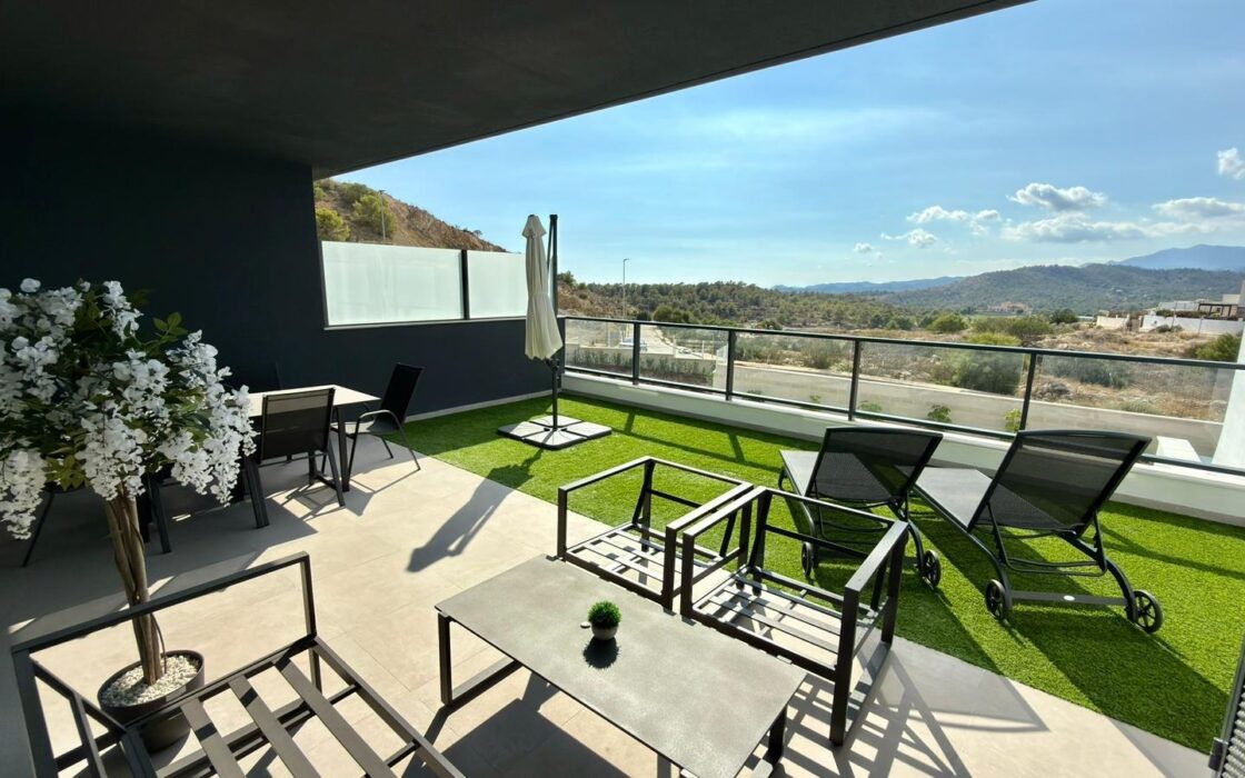 Новый таунхаус в Balcón de Finestrat с террасой и видом на море