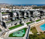 Новый таунхаус в Balcón de Finestrat с террасой и видом на море