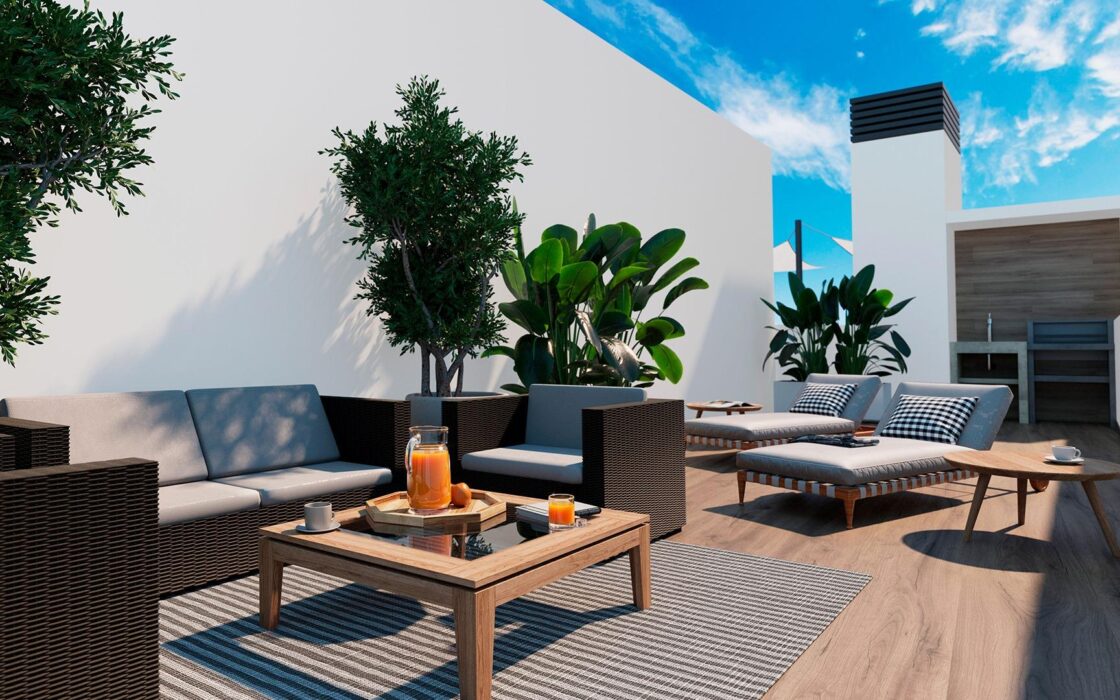 Апартаменты с террасой в Торревьехе 62 кв.м у моря