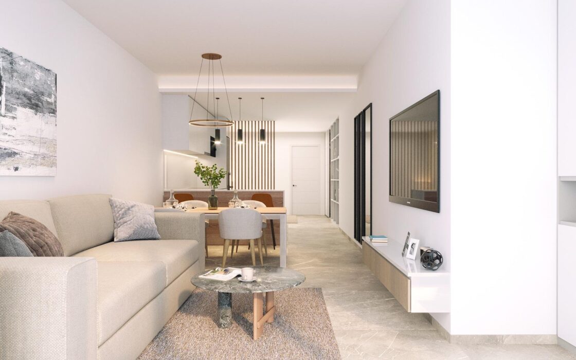 Апартаменты с террасой в Торревьехе 62 кв.м у моря