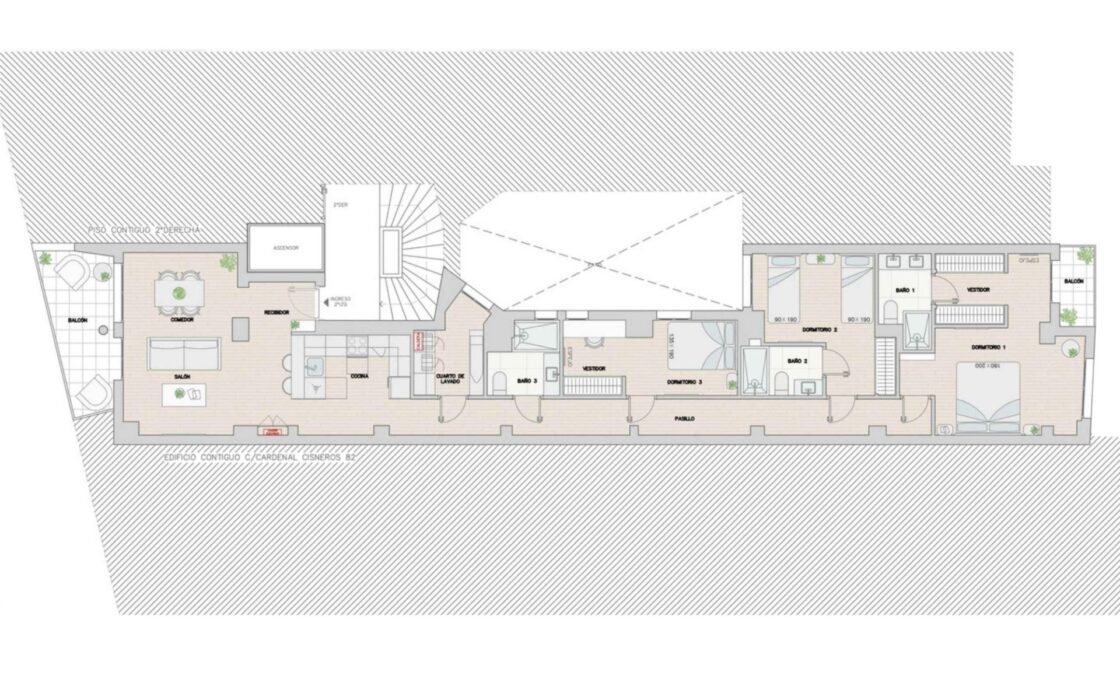 Апартаменты 141 кв.м в Мадриде с балконом и лифтом