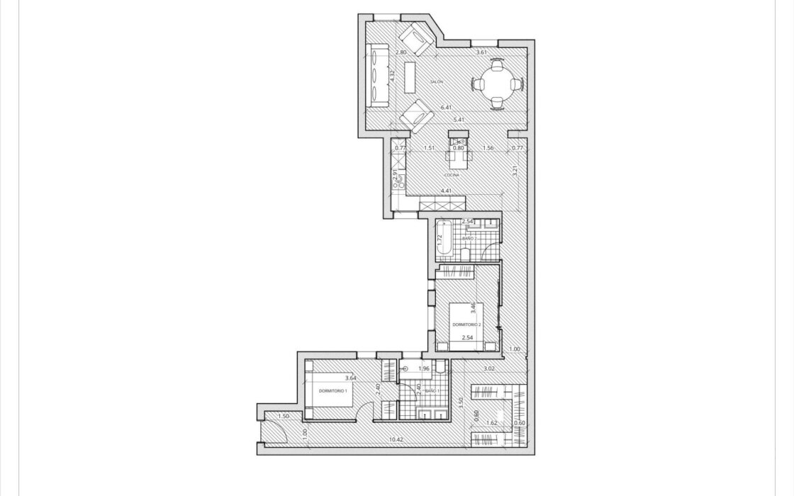 Апартаменты 111 кв.м в Madrid, 3 комнаты, лифт