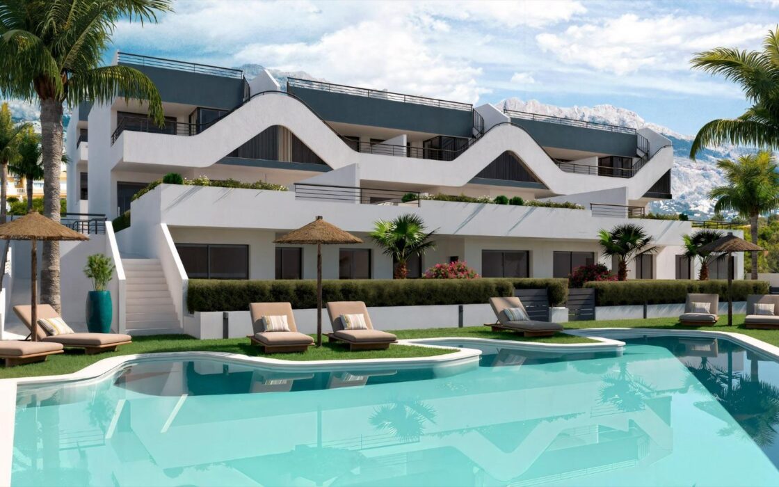 Новий дім в Альфас-дель-Пі 2-кімн. 113,75 кв.м біля моря