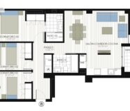 Апартаменти 87 кв.м в Валенсії з терасою та басейном