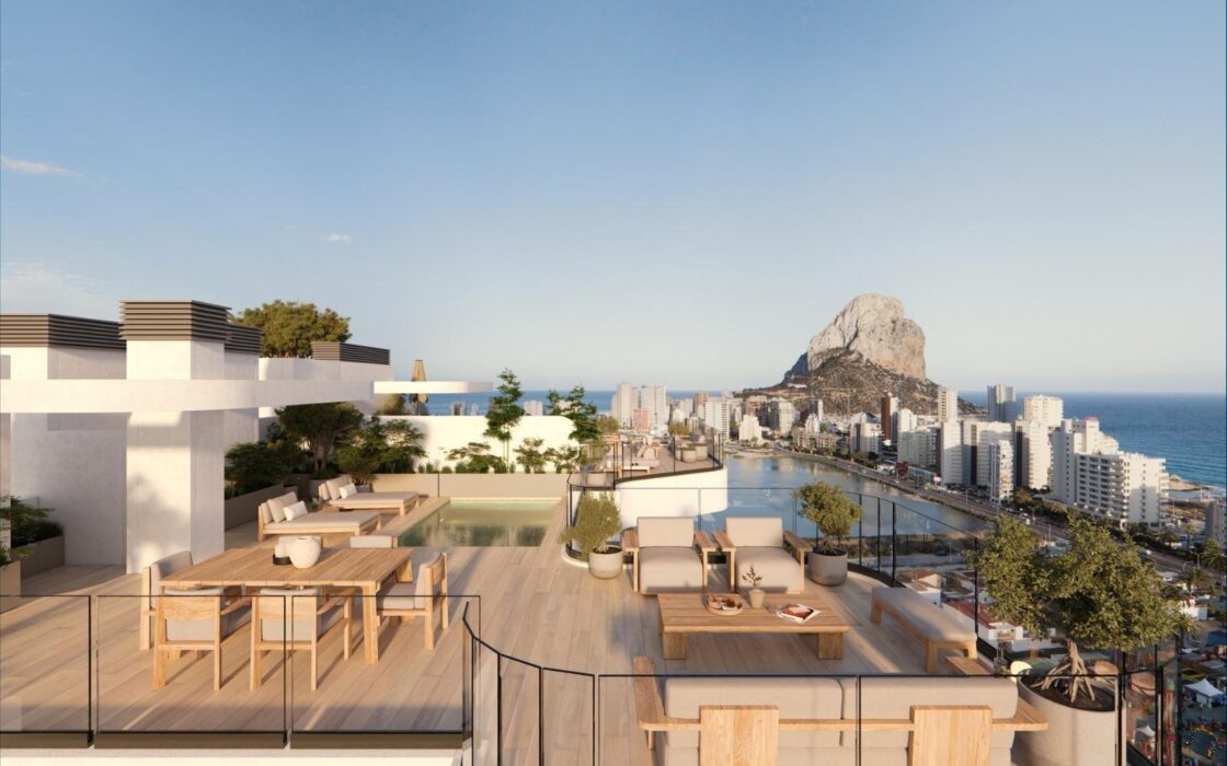 Панорамний вид на море в Кальпе, 2-3 спальні, новобудова