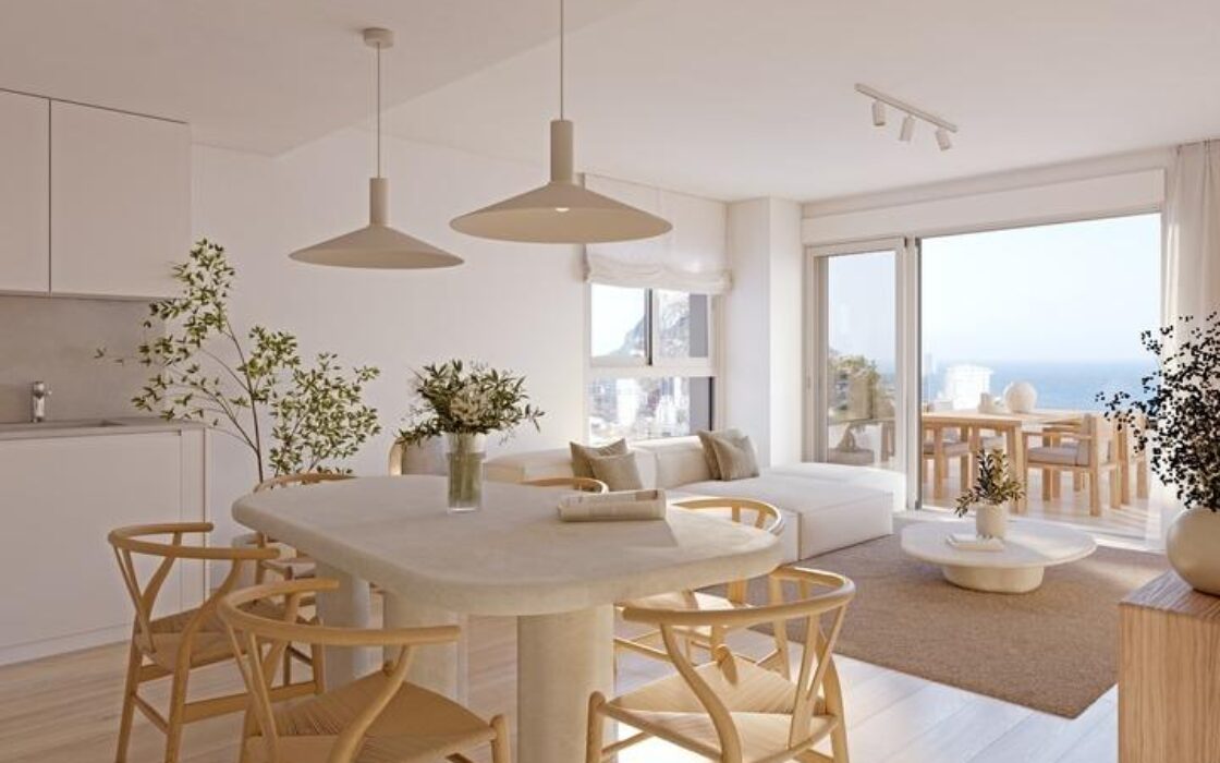 Панорамний вид на море в Кальпе, 2-3 спальні, новобудова