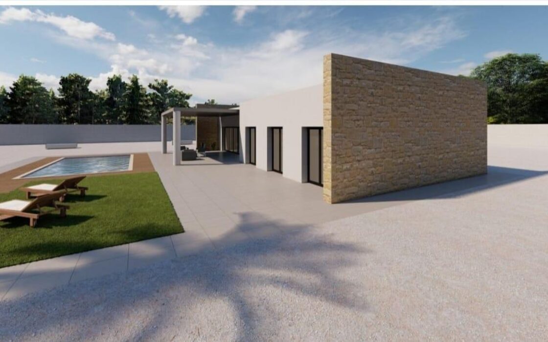 Вилла в Pinoso 125 кв.м с бассейном и участком 10000 кв.м