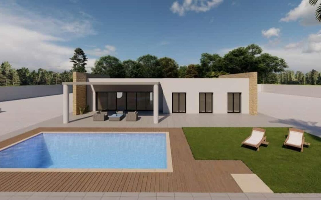 Вилла в Pinoso 125 кв.м с бассейном и участком 10000 кв.м