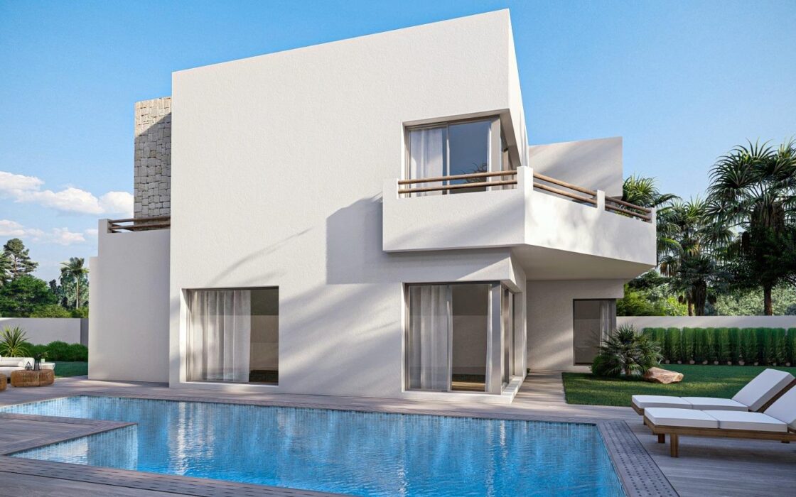 Новая Вилла в Эль-Альбире с Бассейном и Видом на Море