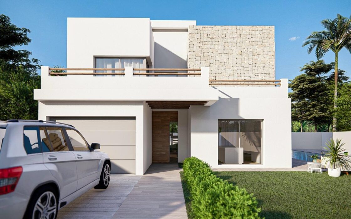 Новая Вилла в Эль-Альбире с Бассейном и Видом на Море