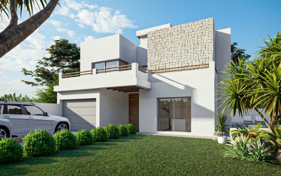 Новая Вилла в Эль-Альбире с Бассейном и Видом на Море