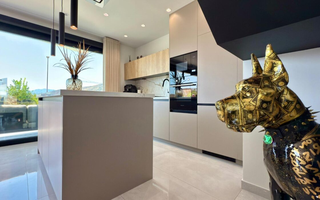 Вилла с видом в Финестрате, 3 спальни, новый дом 2023 года