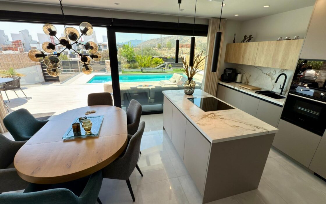 Вилла с видом в Финестрате, 3 спальни, новый дом 2023 года