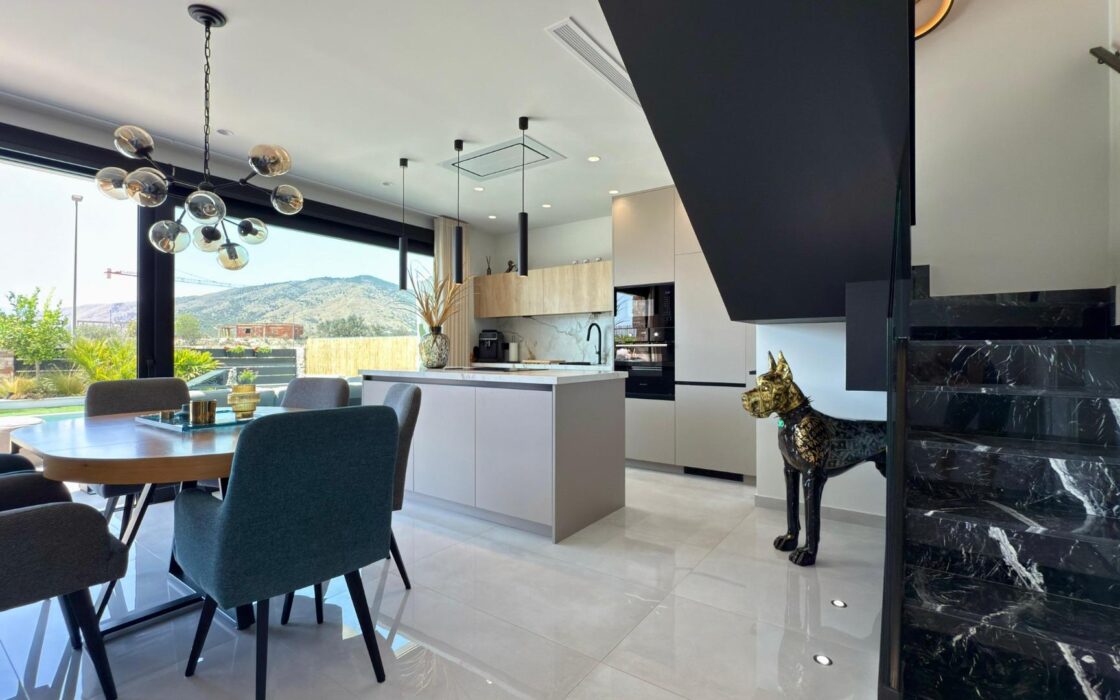 Вилла с видом в Финестрате, 3 спальни, новый дом 2023 года