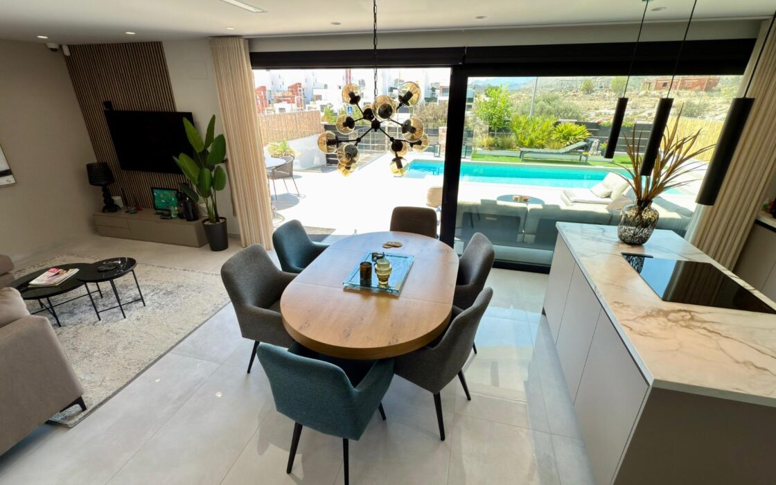 Вилла с видом в Финестрате, 3 спальни, новый дом 2023 года