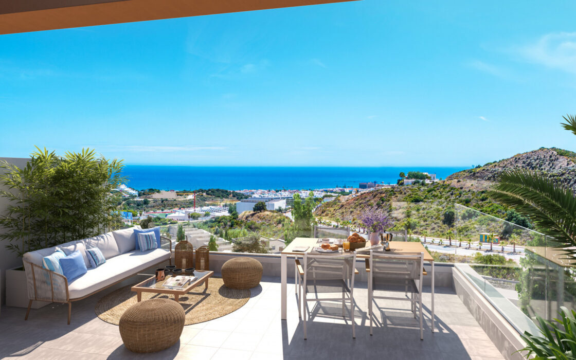 Таунхаусы в Ла-Кала-де-Михас с террасой 137 кв.м