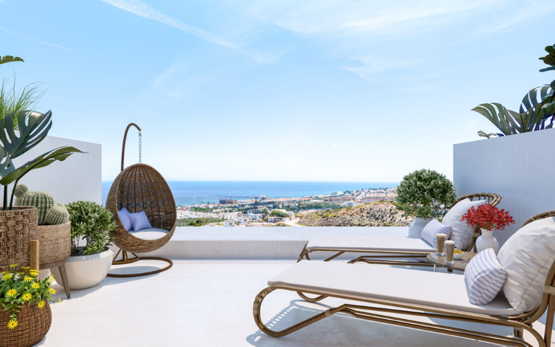 Таунхаусы в Ла-Кала-де-Михас с террасой 137 кв.м