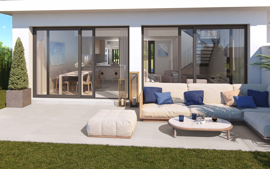 Элегантные 4-спальные таунхаусы в Сан-Роке 194 кв.м с террасой