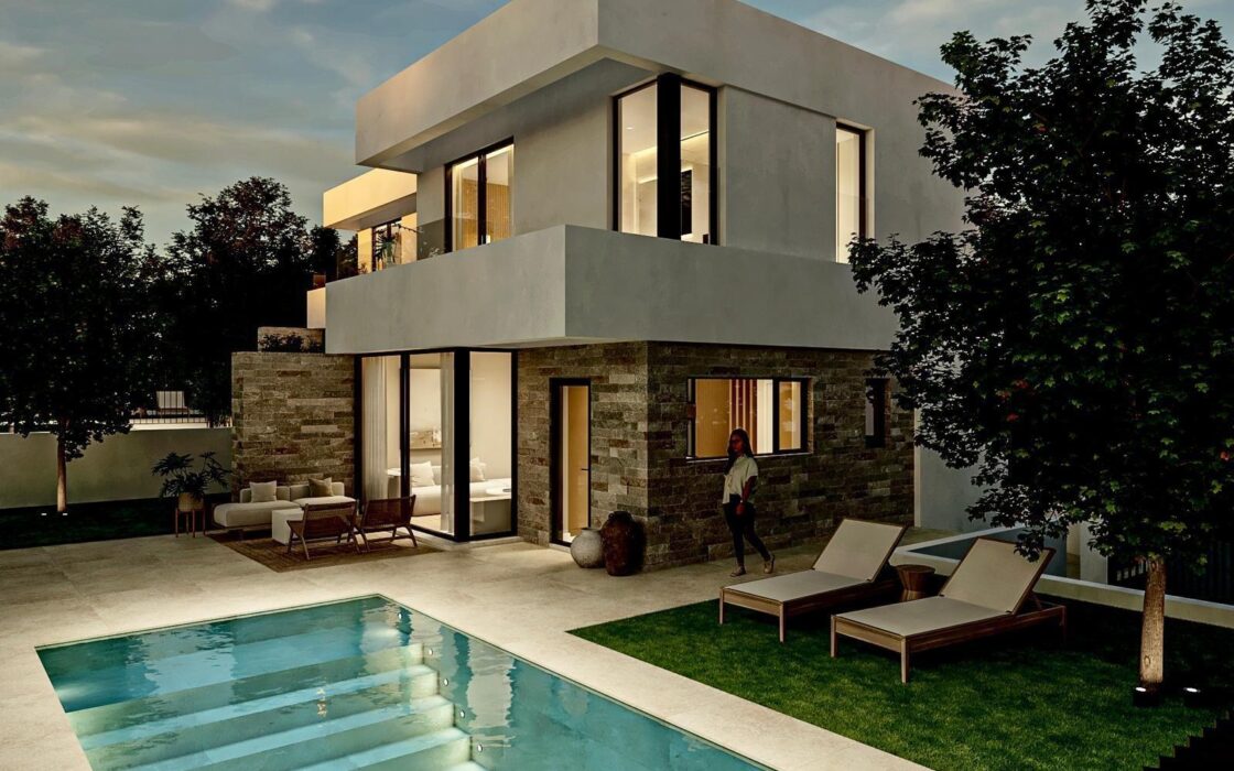 Вилла в Финестрате 150 кв.м с бассейном и террасой у моря