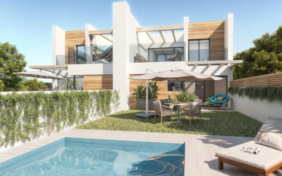 Вілли з терасами в Альфас-дель-Пі, 3 спальні, 110 кв.м