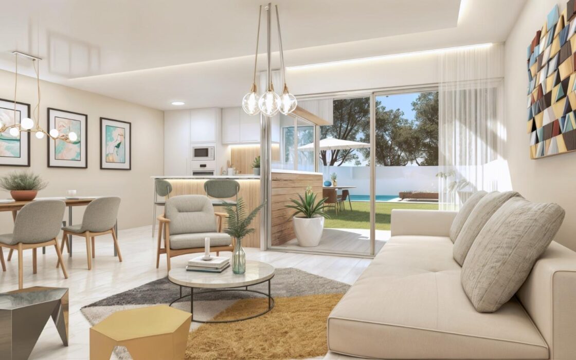 Вілли з терасами в Альфас-дель-Пі, 3 спальні, 110 кв.м